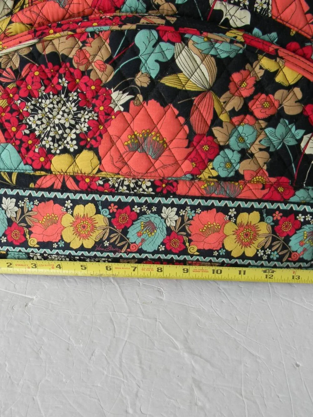 VERA BRADLEY HAPPY SNAILS FLORAL LAPTOP OFFICE TRAVEL PADDED INSIDE BAG 14